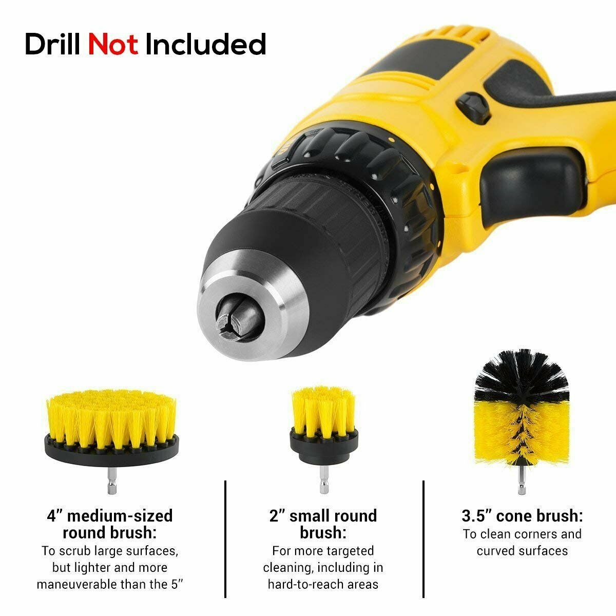 Drill Brush Attachment Set